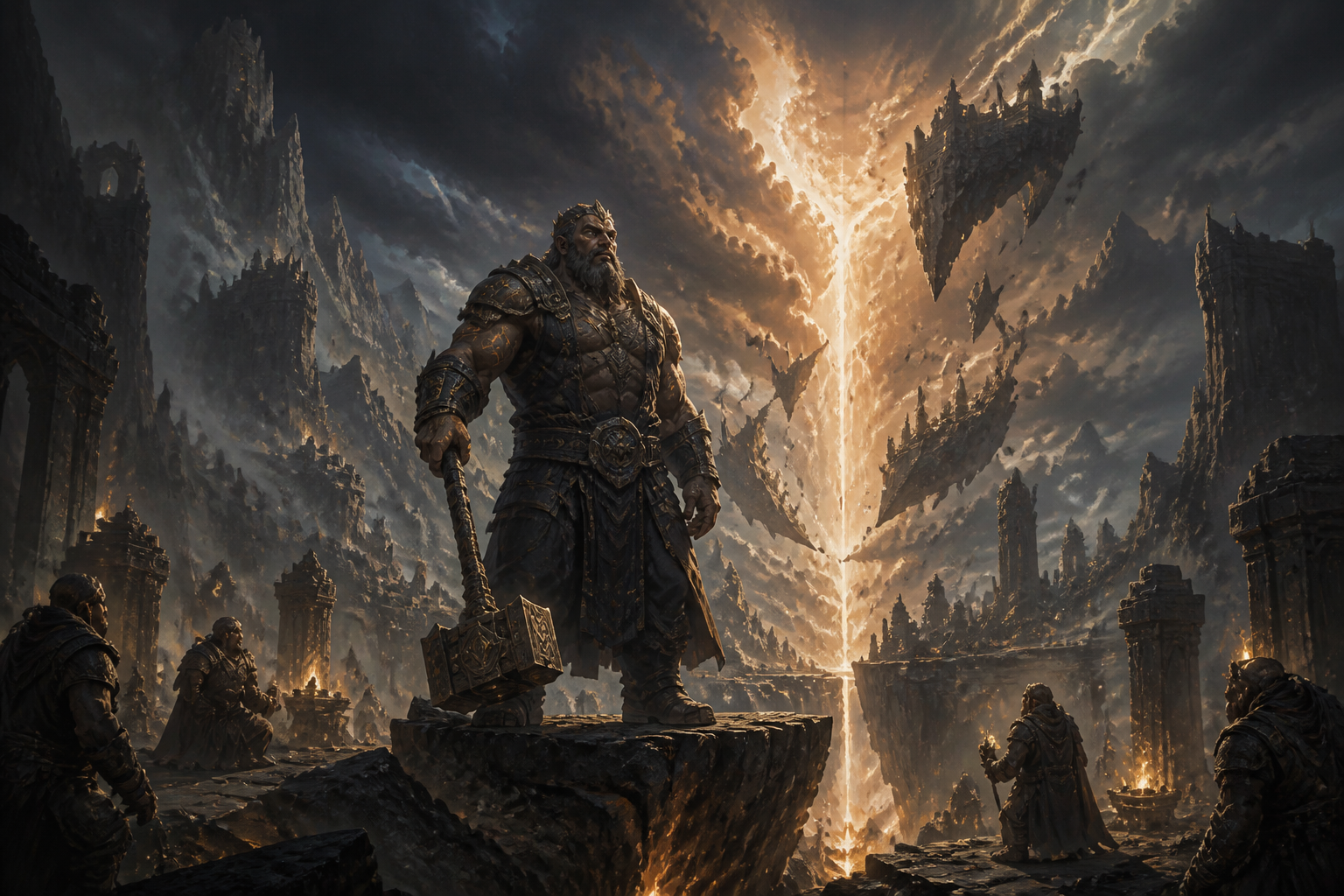 Chapter V, Varrik the Unshaken and the Weight of Three Cities (The Sacrifice at the Rift) – scene
