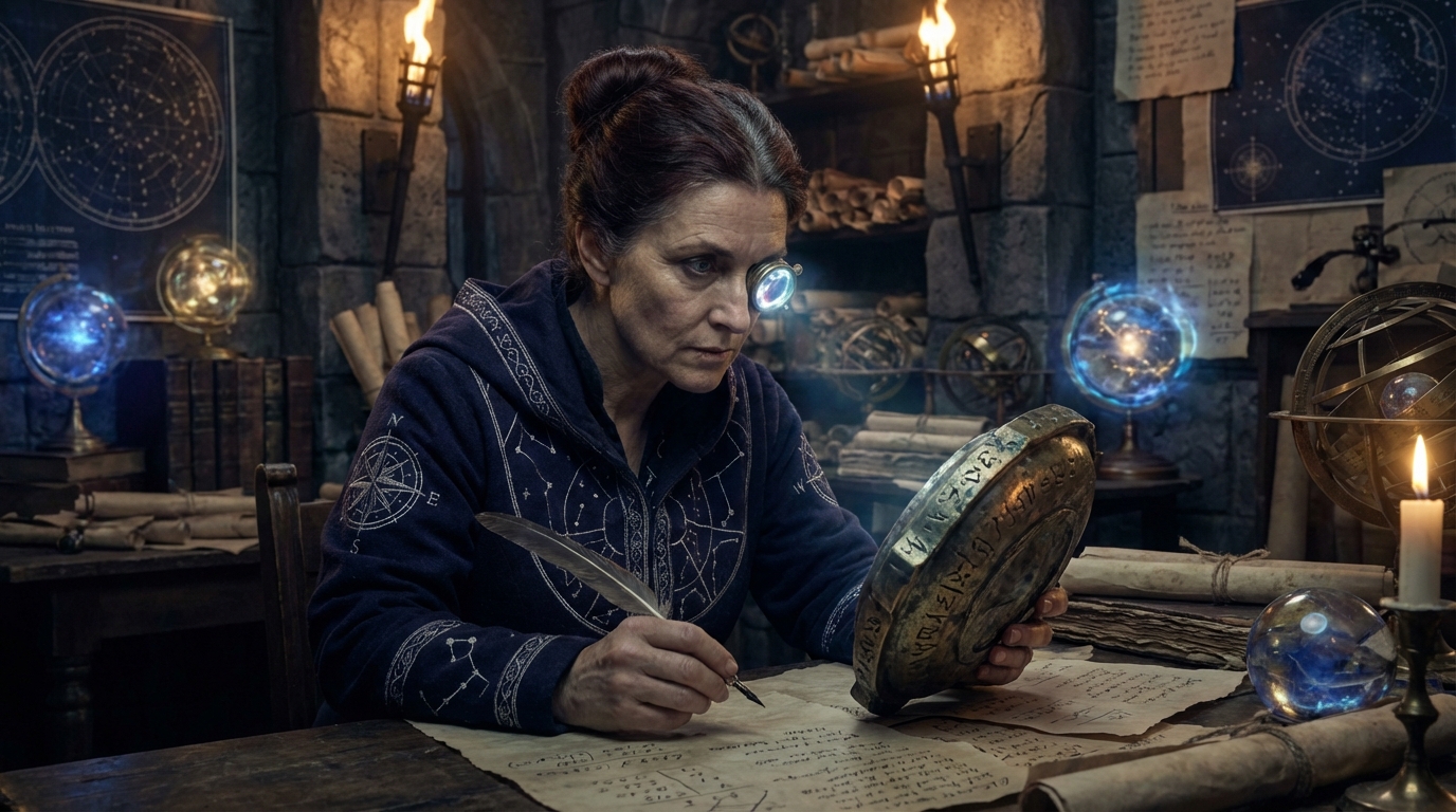 Ariel Investigating Scene