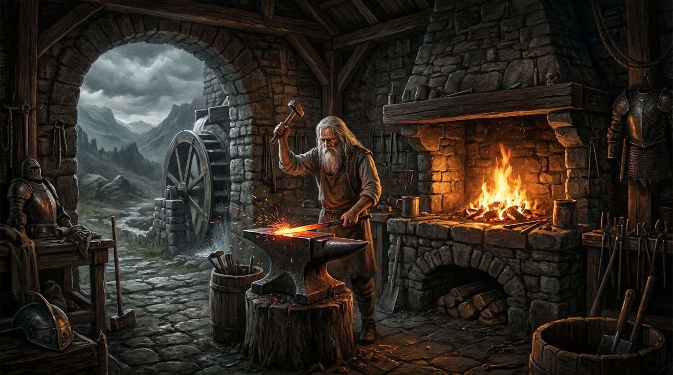 Thrymr Forging Scene