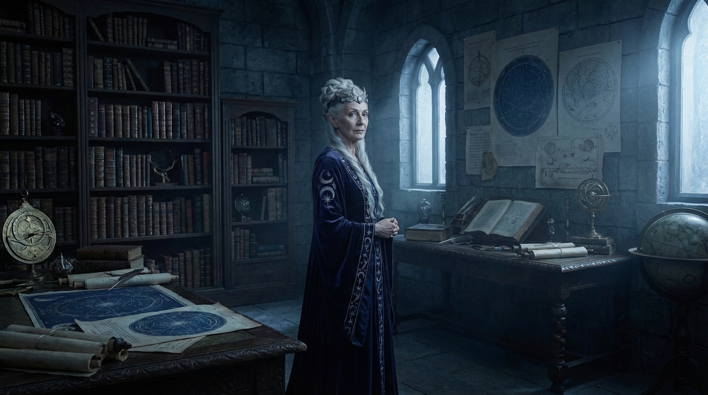 Titania Studying Scene